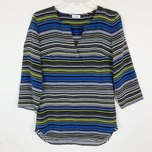 Akris Punto Mulberry Silk Striped Top